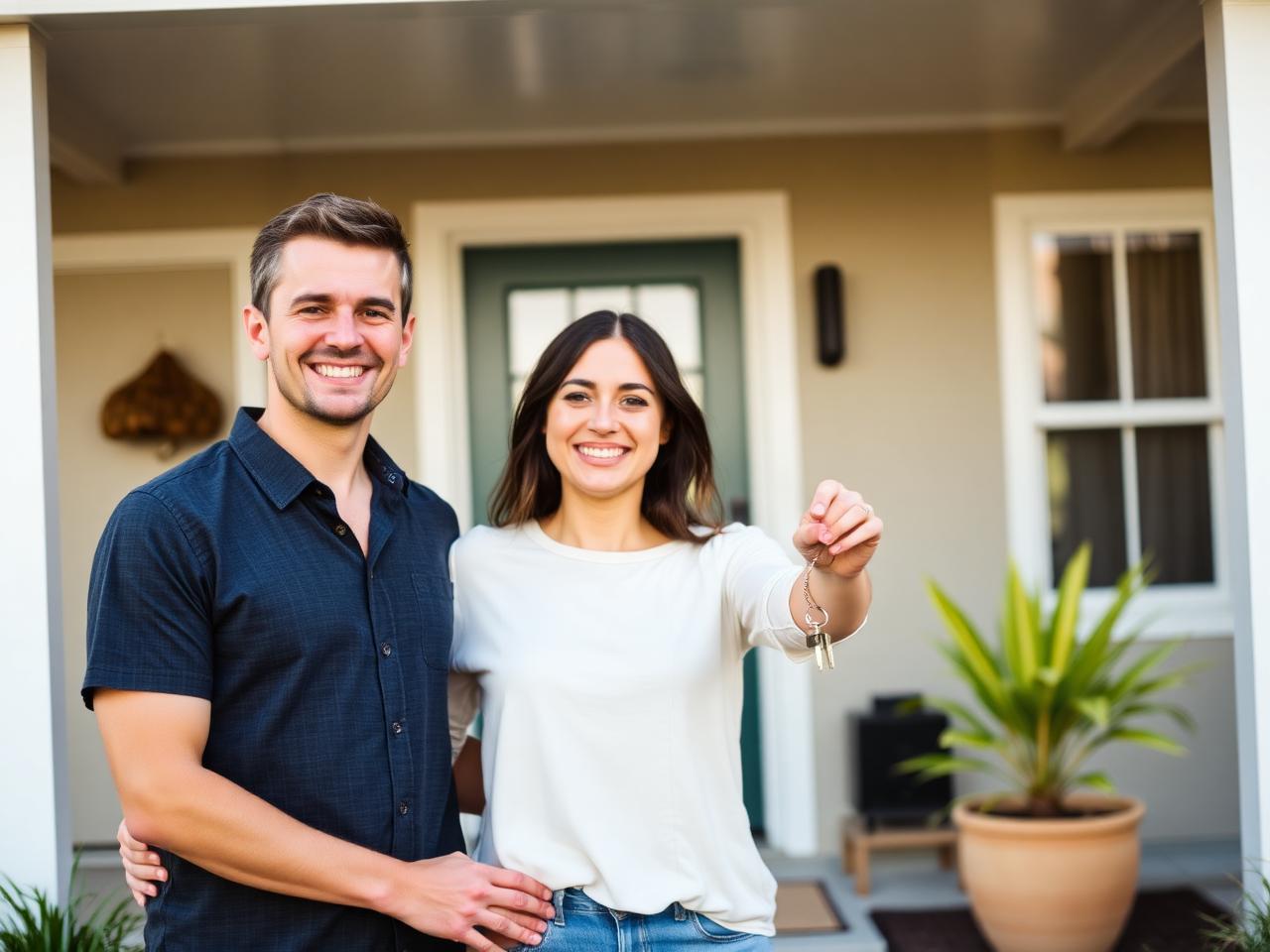 Happy first home buyers